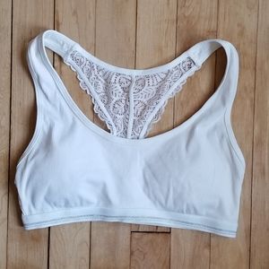 Xhileration White Racerback Bralette